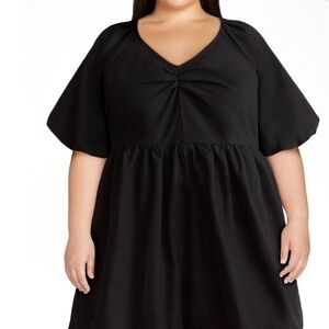 Time and Tru Black Midi Dress